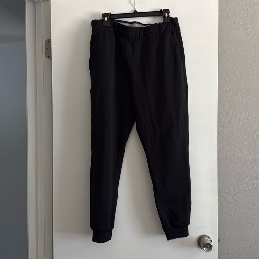 Woolx Black Merino Blend Joggers Pants size Large Missing Drawstring